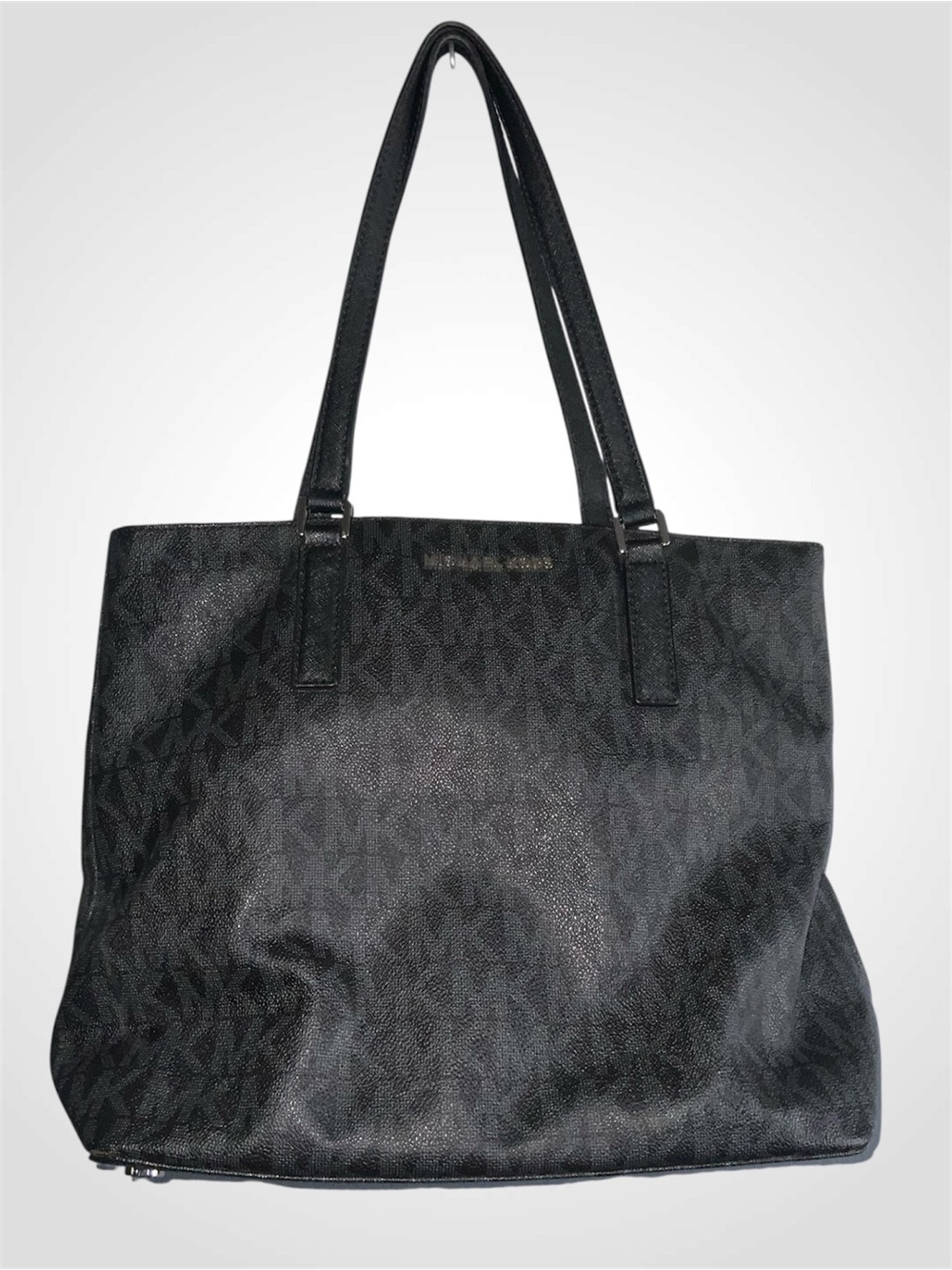 Michael Kors Black Large Signature Jet Set Tote Shoulder Bag